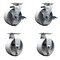 Service Caster 5 Inch Semi Steel Cast Iron Caster Set with Roller Bearings 2 Brakes 2 Rigid SCC-20S520-SSR-TLB-2-R-2 - alternate 1